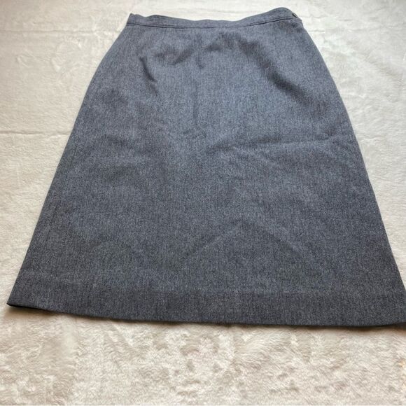 Pendleton Vintage Gray 100% Wool Lined Skirt - Picture 1 of 11